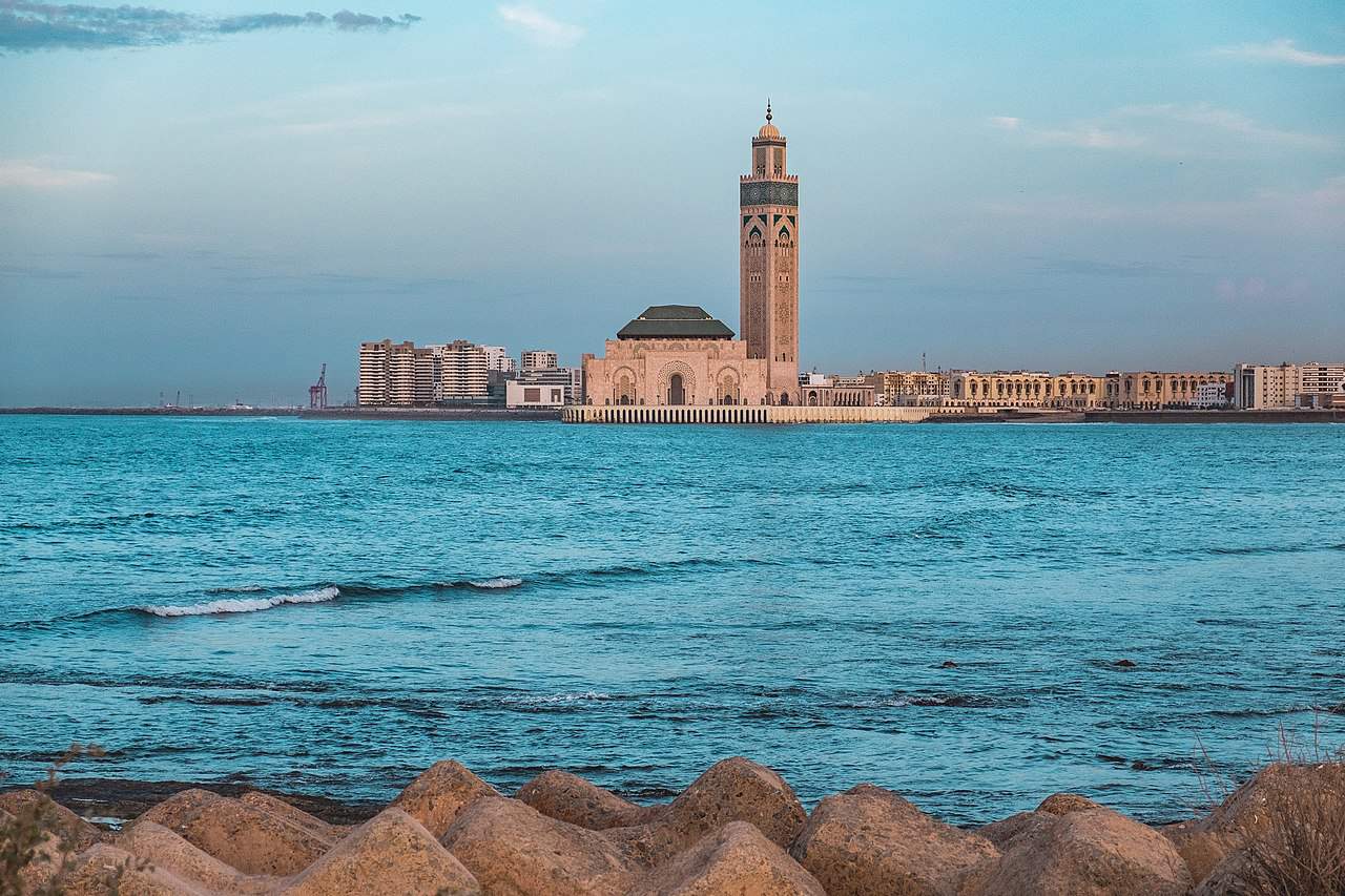 Hasan II Mosque from the ocean