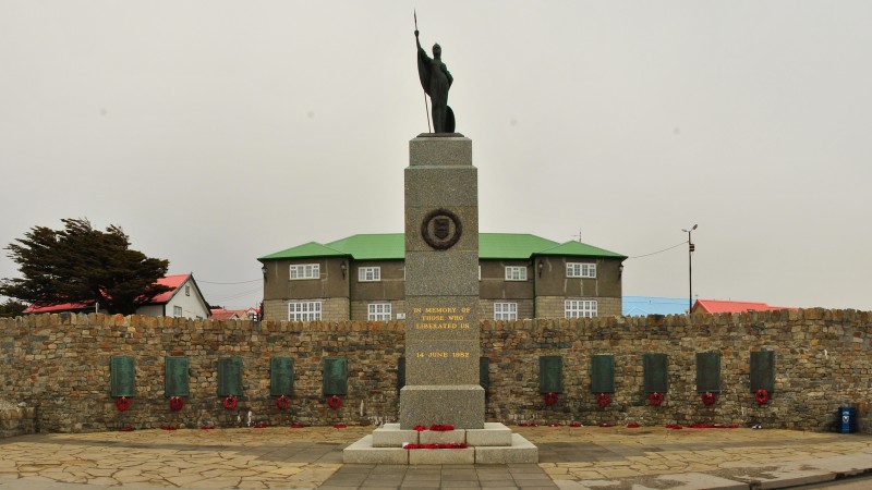The Falklands War Memorial in Stanley Falkland Islands