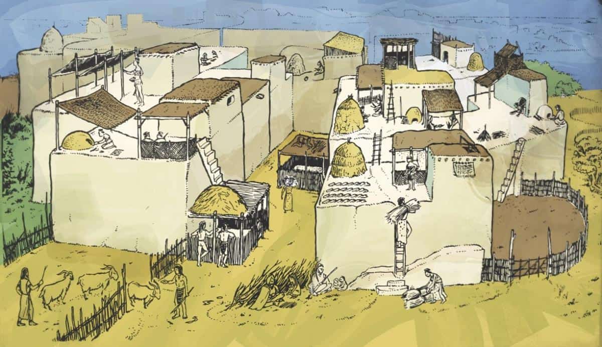 Çatalhöyük settlement area illustration