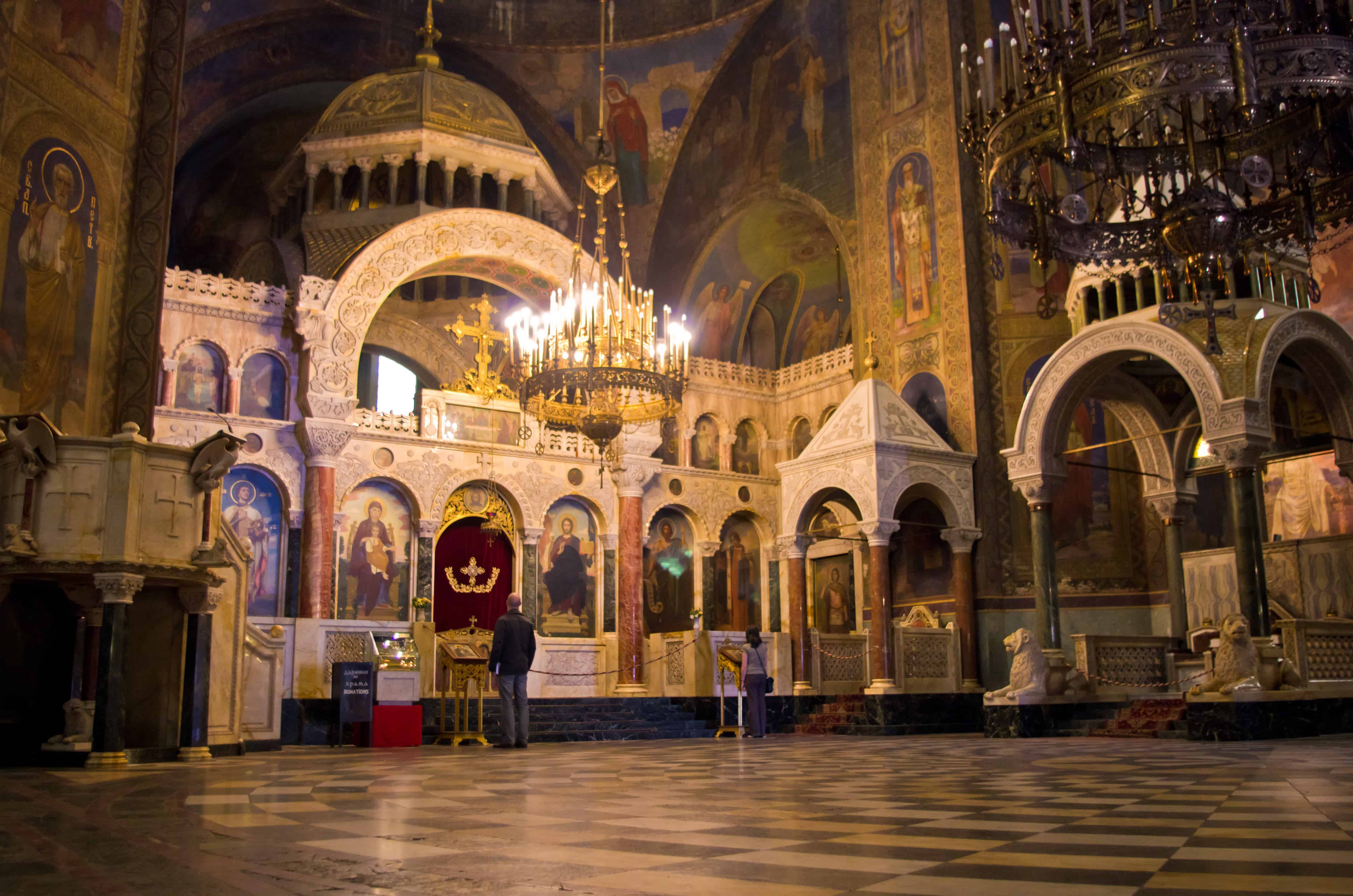 Inside of the Alexander Nevsky Cathedral