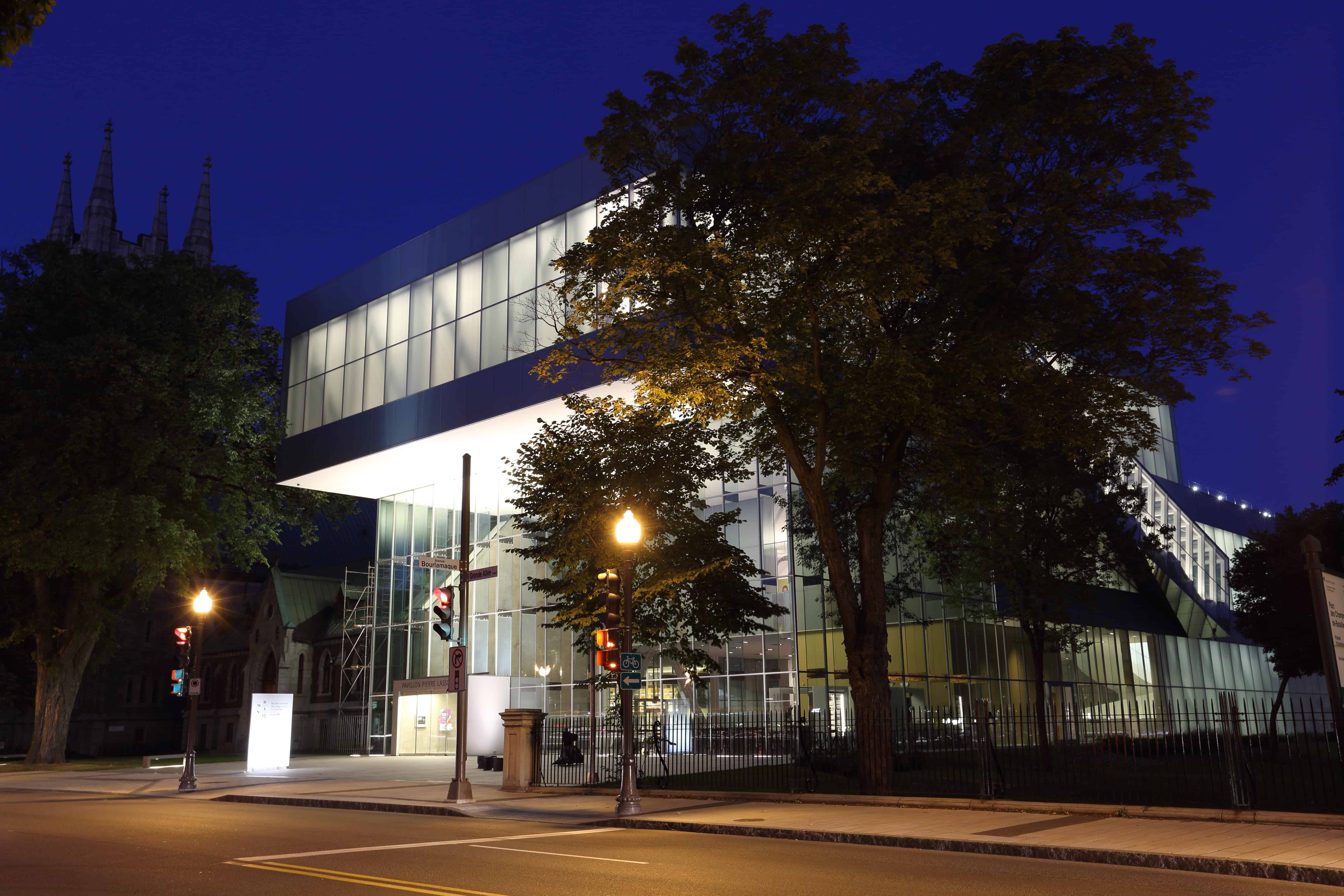 Picture of the Pierre Lassonde Pavilion at night