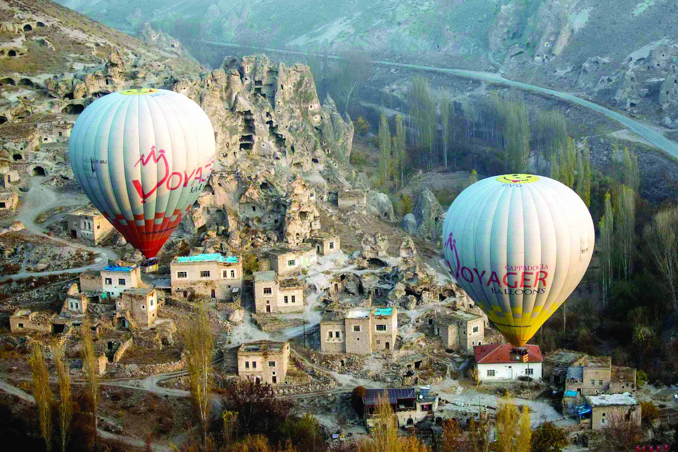 Two hot air balloon