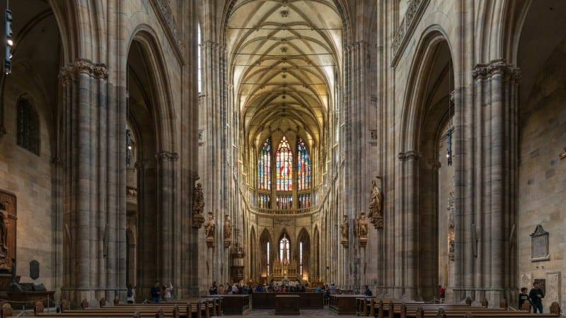 Interior of St. Vitus Cathedral, Nave, Prague