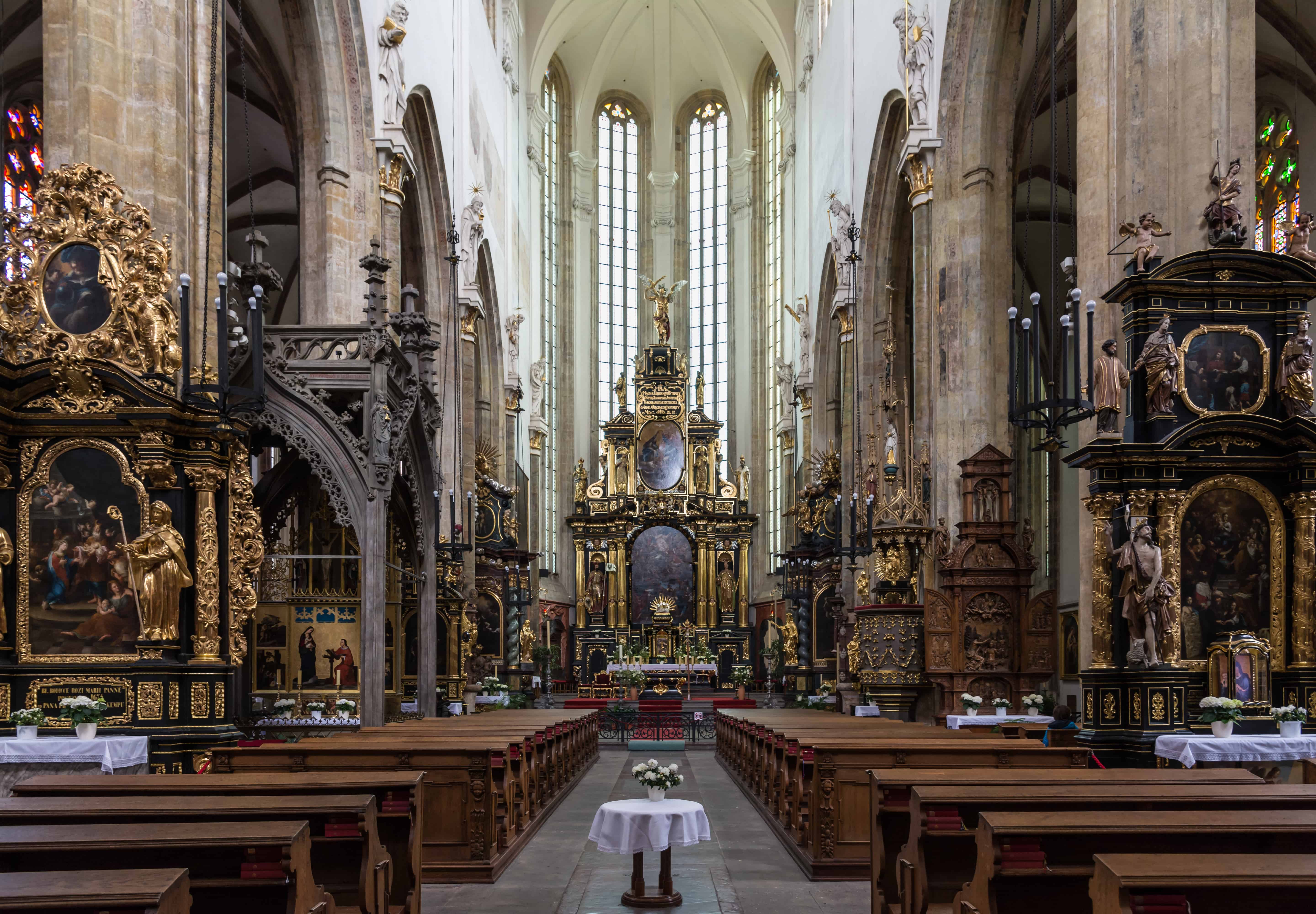 Interior design of The Church of Our Lady before Tyn