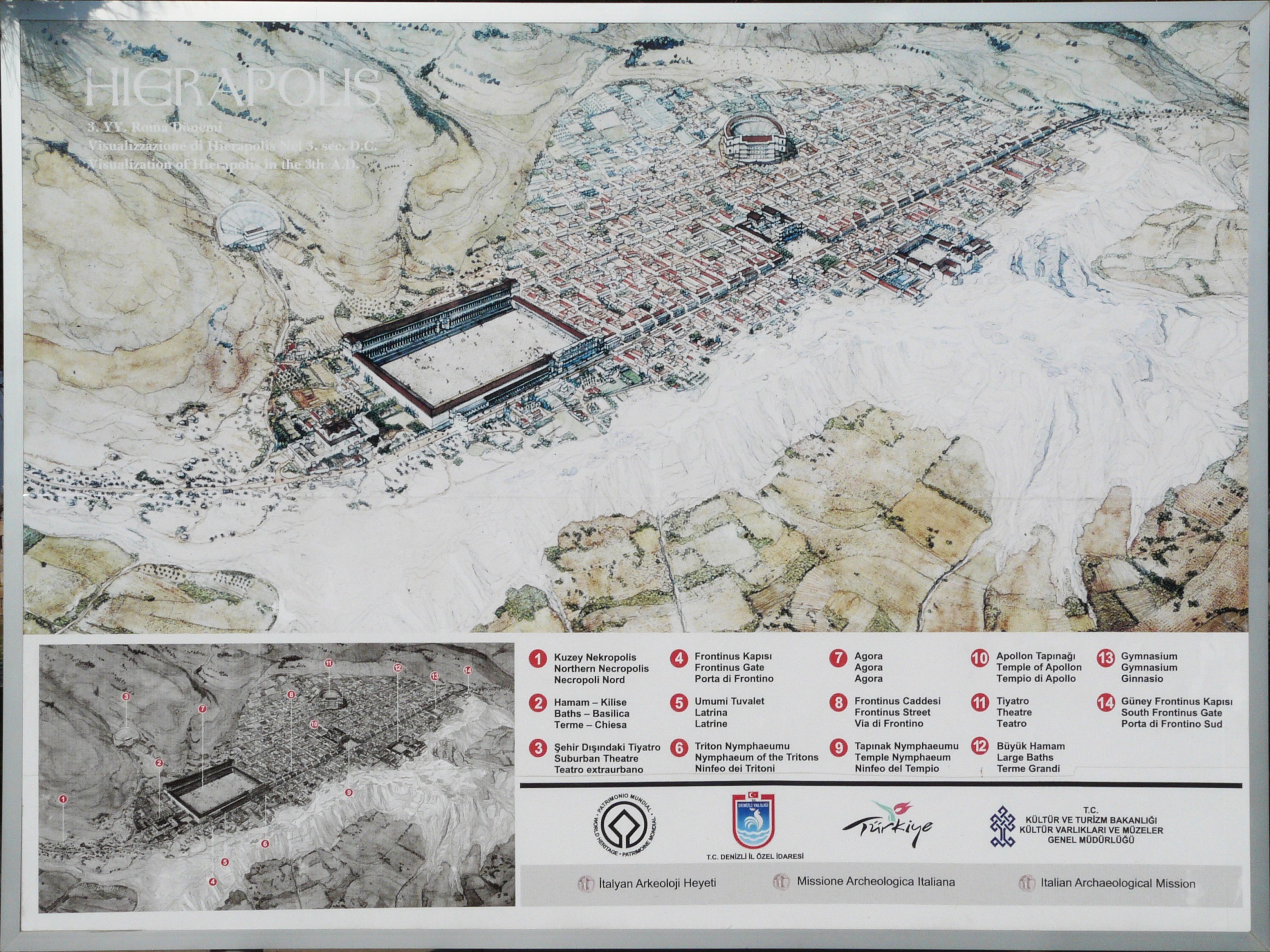 Hierapolis Ancient City map