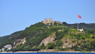 Yoros Castle from the Bosphorus Istanbul